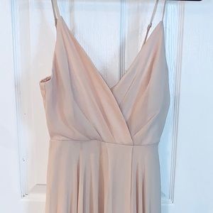 Blush Maxi dress with spaghetti straps!